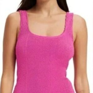 NWT Good American Hawaiian Pink Always Fit Minidress‎ Swim Size Small/Medium